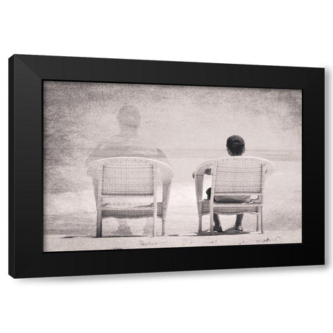 Loss Black Modern Wood Framed Art Print by Olwy, Moutaz