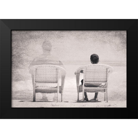Loss Black Modern Wood Framed Art Print by Olwy, Moutaz