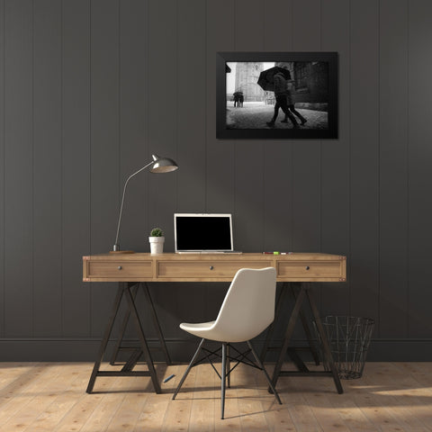 Parapet Black Modern Wood Framed Art Print by Oskarrls