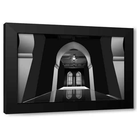 Untitled Black Modern Wood Framed Art Print by Hishamtwhed