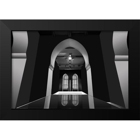 Untitled Black Modern Wood Framed Art Print by Hishamtwhed