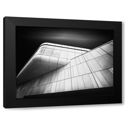 Balcony Black Modern Wood Framed Art Print with Double Matting by Vazan, Karol