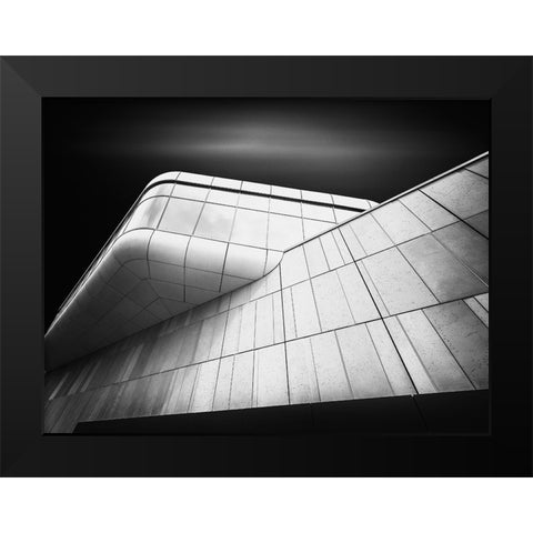 Balcony Black Modern Wood Framed Art Print by Vazan, Karol