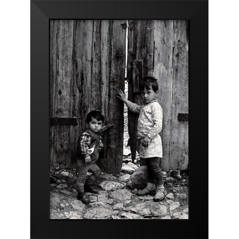 Guardian Black Modern Wood Framed Art Print by Garik