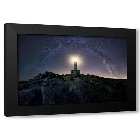 The Architecture Of Cosmos Black Modern Wood Framed Art Print by Lost In Woodlands