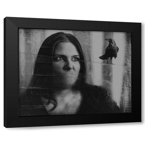 Silent Conversation Black Modern Wood Framed Art Print with Double Matting by Ulfig Arps, Sandra