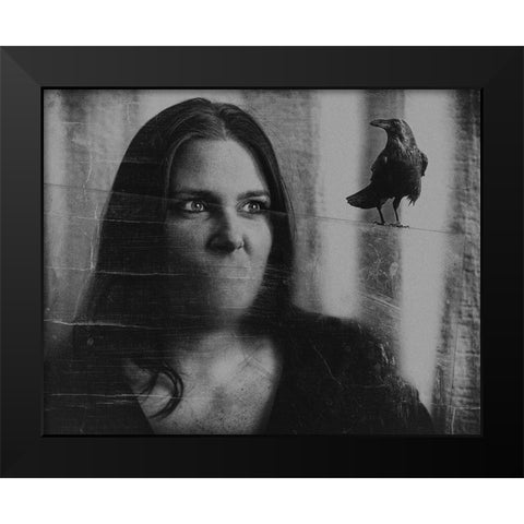 Silent Conversation Black Modern Wood Framed Art Print by Ulfig Arps, Sandra