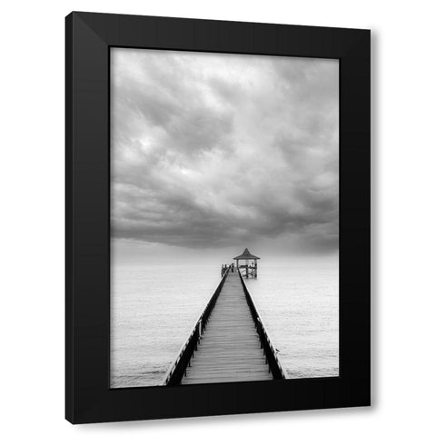 Destination Black Modern Wood Framed Art Print by Sankar, Ravi