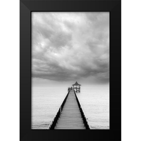 Destination Black Modern Wood Framed Art Print by Sankar, Ravi