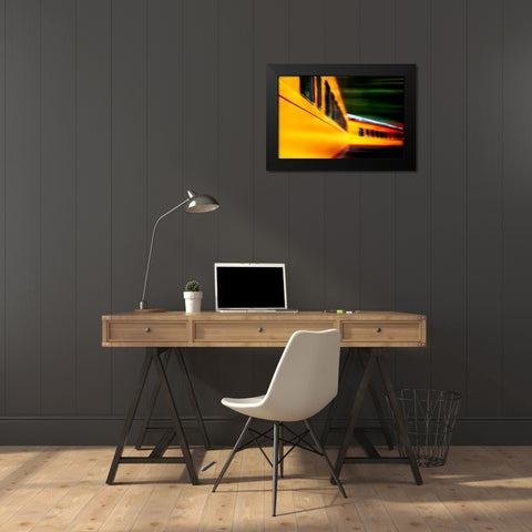 Union Pacific Black Modern Wood Framed Art Print by Strelok