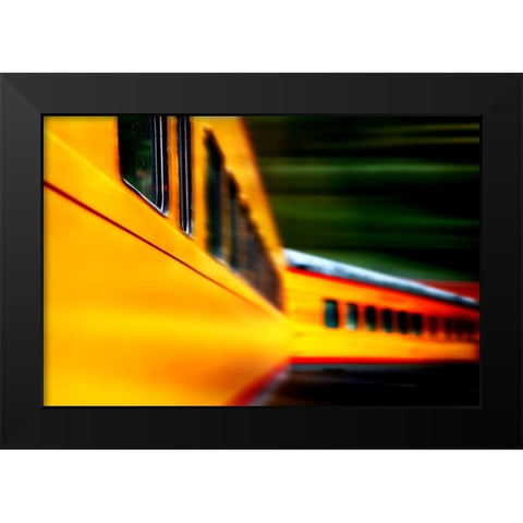 Union Pacific Black Modern Wood Framed Art Print by Strelok