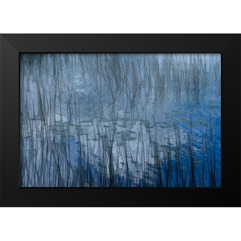 Abstract Riet Black Modern Wood Framed Art Print by Bouhuijzen, Ina