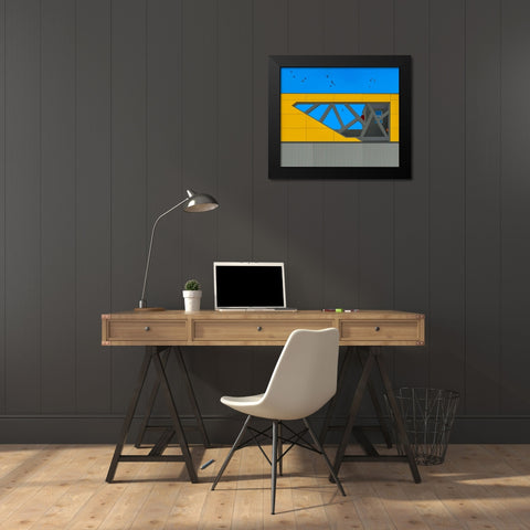 Facade - Hasharon Black Modern Wood Framed Art Print by Orbach, Arnon