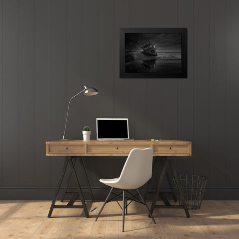 Point Reyes Black Modern Wood Framed Art Print by Deng, Larry