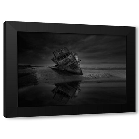 Point Reyes Black Modern Wood Framed Art Print by Deng, Larry