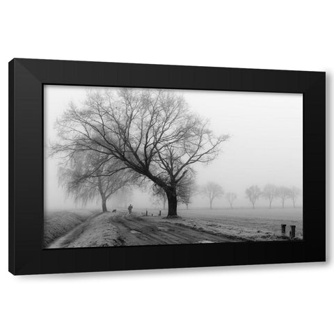Wanderer Black Modern Wood Framed Art Print with Double Matting by Wilbers, Wiebe
