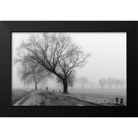 Wanderer Black Modern Wood Framed Art Print by Wilbers, Wiebe