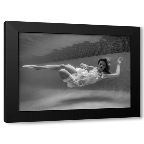 Suspended Black Modern Wood Framed Art Print by Stampfli, Craig