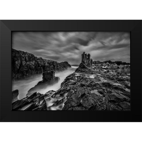 The Land Before Time Black Modern Wood Framed Art Print by Sowter, Ashley