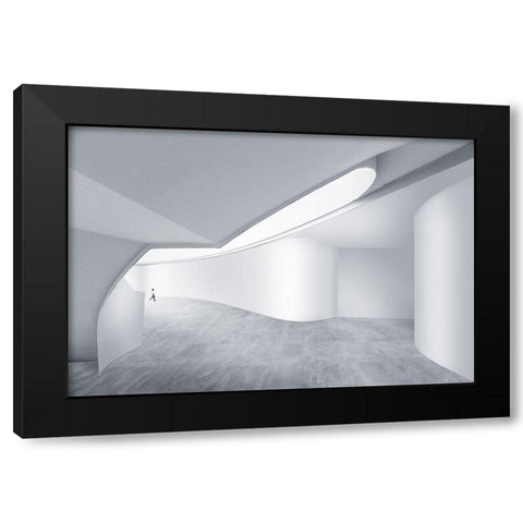 0Urban Space Black Modern Wood Framed Art Print with Double Matting by Xibiaohuang