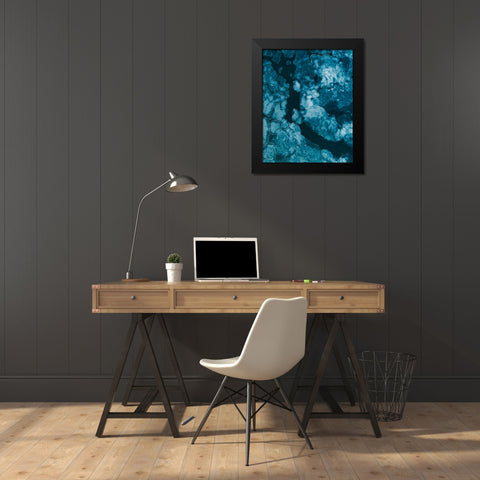 Ice Black Modern Wood Framed Art Print by Ziomek, Witold