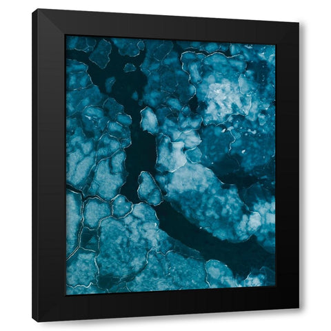 Ice Black Modern Wood Framed Art Print with Double Matting by Ziomek, Witold