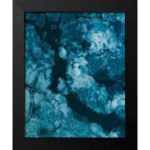 Ice Black Modern Wood Framed Art Print by Ziomek, Witold
