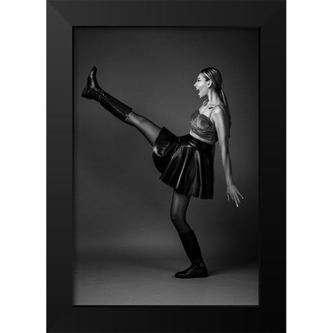 Scream! Black Modern Wood Framed Art Print by Behzadi Boroujeni, Amir