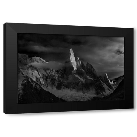 Sunset At Fizs Roy Black Modern Wood Framed Art Print with Double Matting by Zhang, Dennis