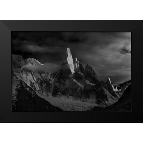 Sunset At Fizs Roy Black Modern Wood Framed Art Print by Zhang, Dennis