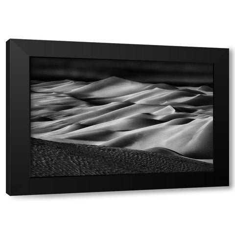 The Art Of Sand And Wind (2) Black Modern Wood Framed Art Print with Double Matting by Qiu, Jenny