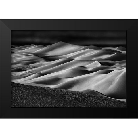The Art Of Sand And Wind (2) Black Modern Wood Framed Art Print by Qiu, Jenny