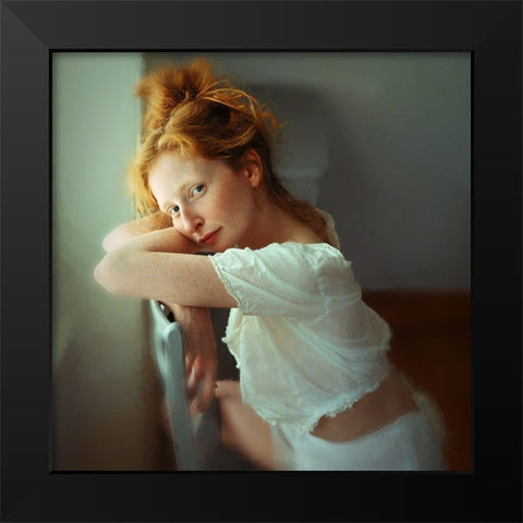 Lucy II Black Modern Wood Framed Art Print by Kenp