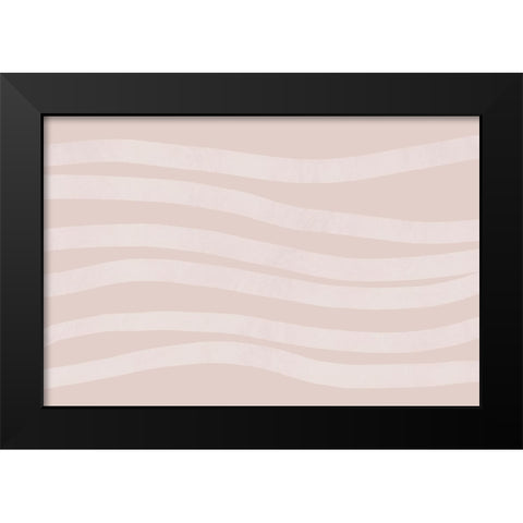 Simple Lines No 1 Black Modern Wood Framed Art Print by uplusmestudio