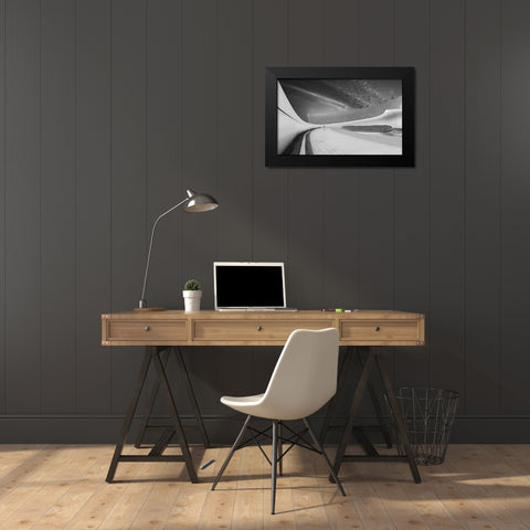 City Life Black Modern Wood Framed Art Print by Xibiaohuang