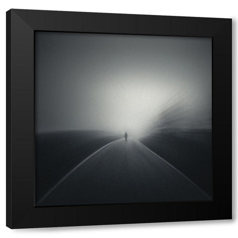Night Is The New Day Black Modern Wood Framed Art Print with Double Matting by De Franzoni, Thomas