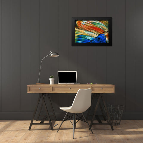 The Blue Fish Black Modern Wood Framed Art Print by Westum, Heidi