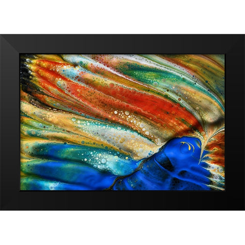 The Blue Fish Black Modern Wood Framed Art Print by Westum, Heidi
