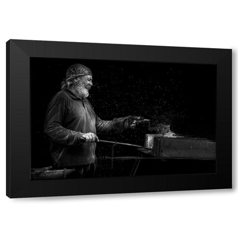 The Stars Maker Black Modern Wood Framed Art Print with Double Matting by Benezech, Martine