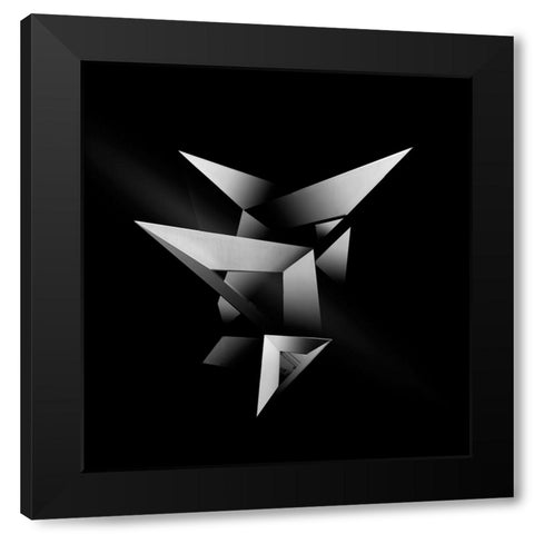Connected 2 Black Modern Wood Framed Art Print by Gong, Yanyan