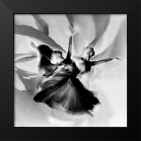 Dance In Black And White Black Modern Wood Framed Art Print by Pansky, Rachel