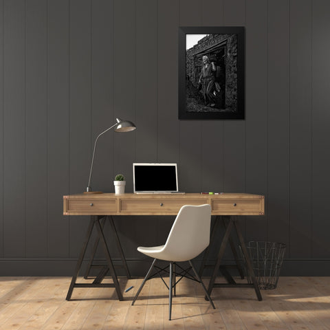 Untitled Black Modern Wood Framed Art Print by Hishamtwhed