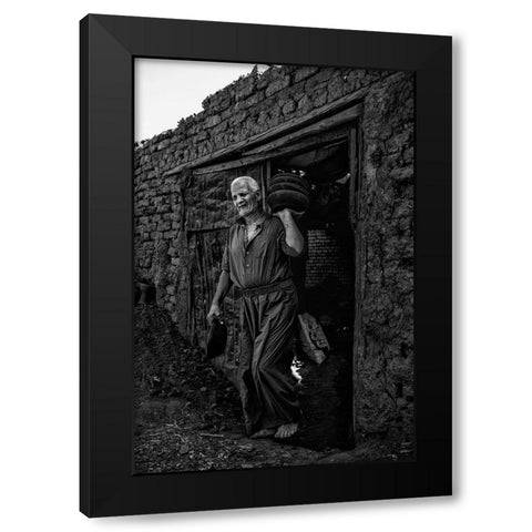 Untitled Black Modern Wood Framed Art Print by Hishamtwhed