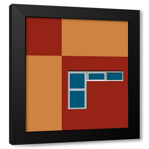 Abstract - Holon Israel Black Modern Wood Framed Art Print with Double Matting by Orbach, Arnon