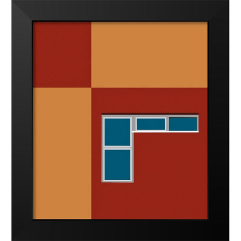 Abstract - Holon Israel Black Modern Wood Framed Art Print by Orbach, Arnon