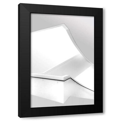 Crossed Lines Black Modern Wood Framed Art Print by Van Son, Greetje