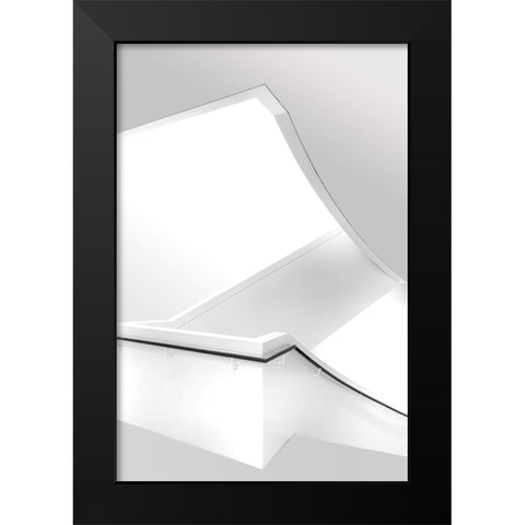 Crossed Lines Black Modern Wood Framed Art Print by Van Son, Greetje