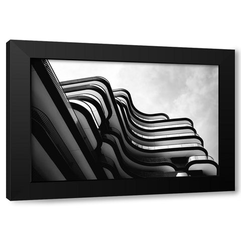 Shadowside Black Modern Wood Framed Art Print by Flour, Bruno