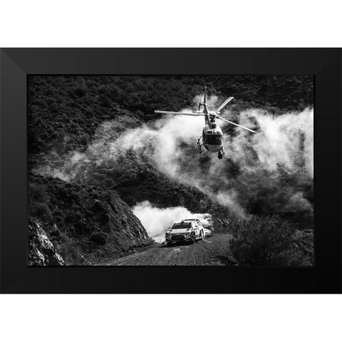 Turkey Rally Black Modern Wood Framed Art Print by Szabo, Attila