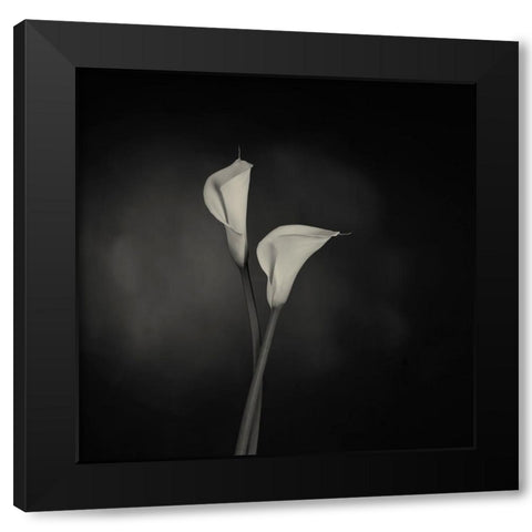 Simplicity Black Modern Wood Framed Art Print by Engelbos, Mieke